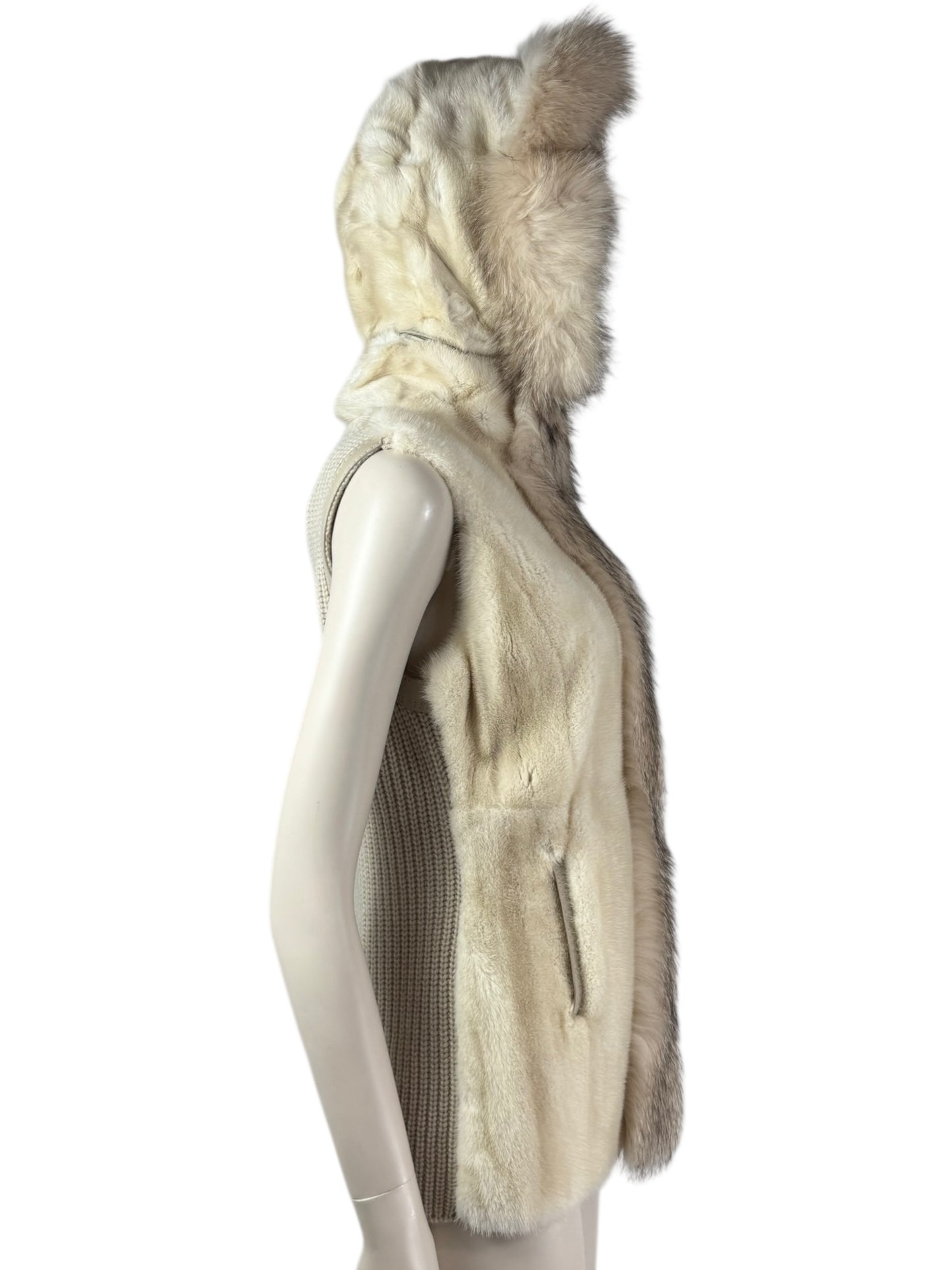 Loro Piana mink fox vest