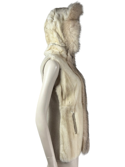Loro Piana mink fox vest