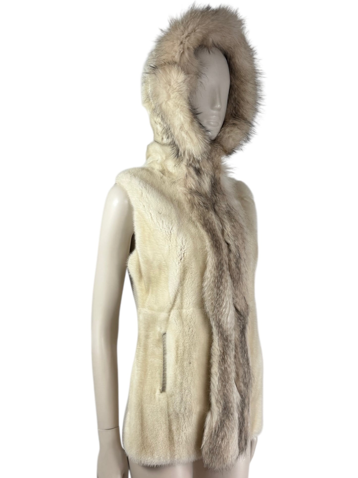 Loro Piana mink fox vest