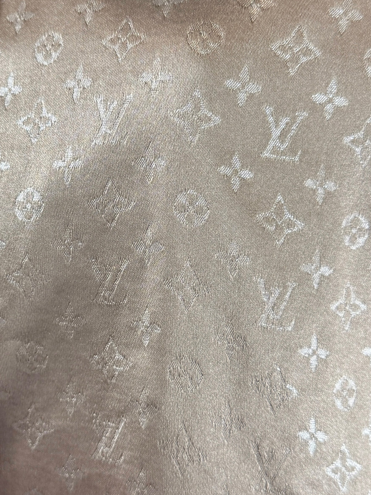 Louis Vuitton Marc Jacobs 2011 Taupe shiny silk Monogram bomber jacket