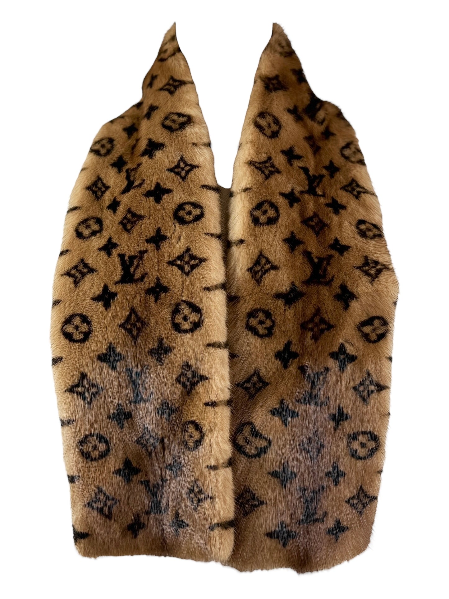 Louis Vuitton Monogram mink scarf
