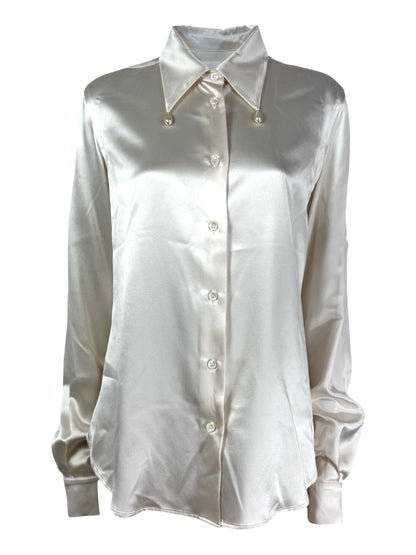 Maison Martin Margiela 2014 Écru silk shirt