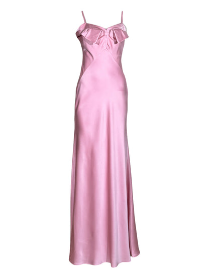 McQueen Sarah McGirr 2025 Maxi pink satin dress