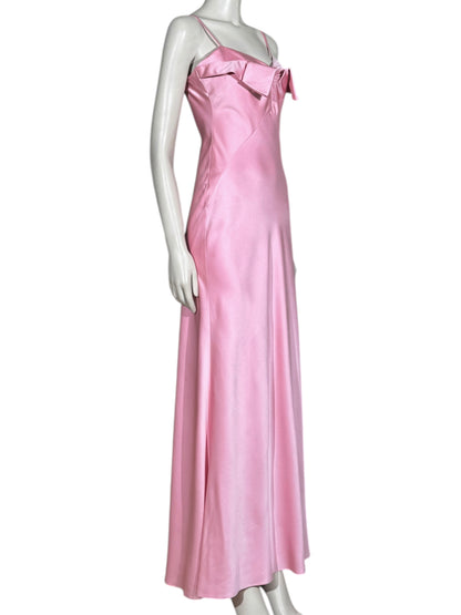 McQueen Sarah McGirr 2025 Maxi pink satin dress