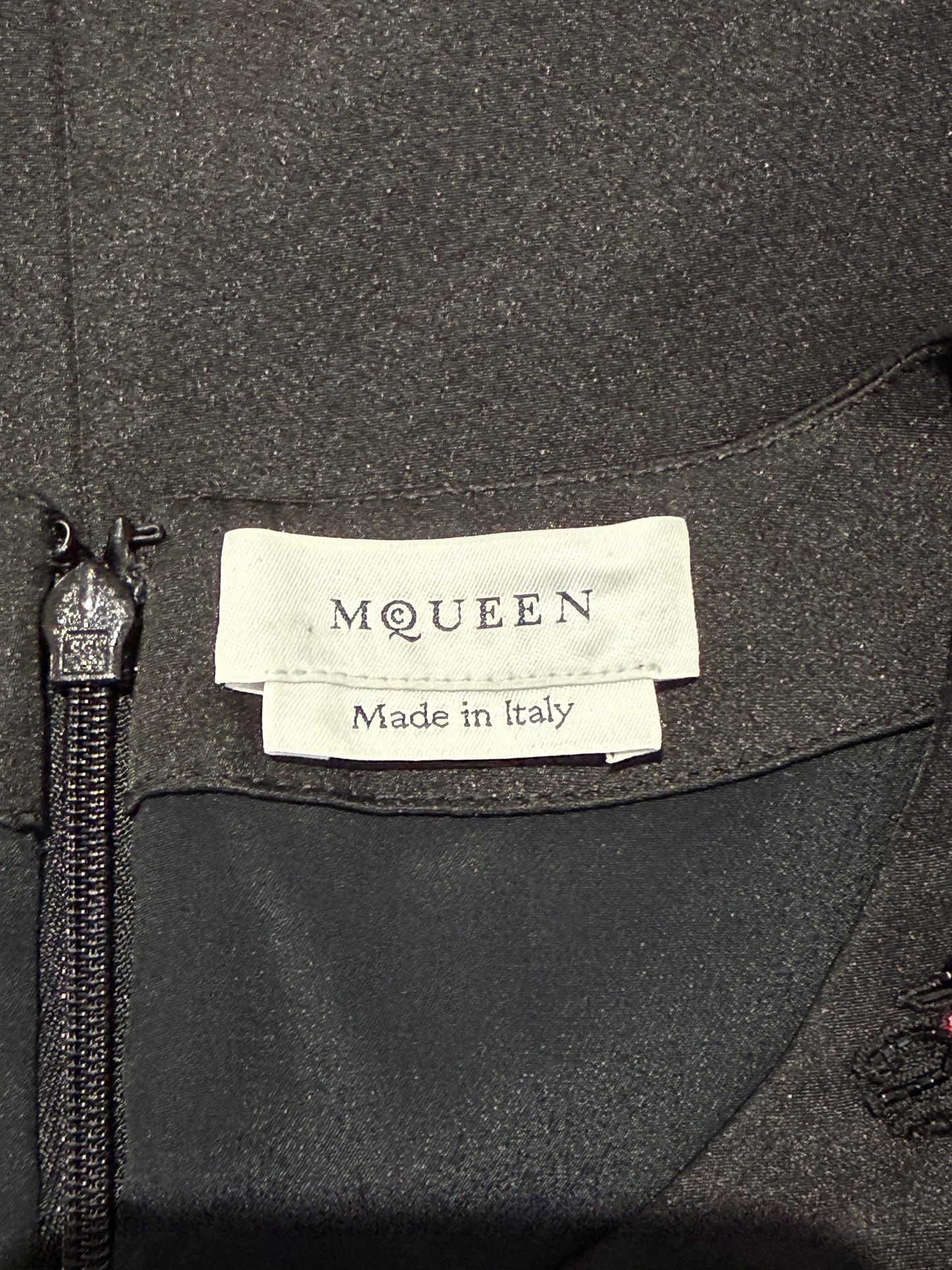 McQueen Sean McGibbon Fall 2025 black rose crystal dress