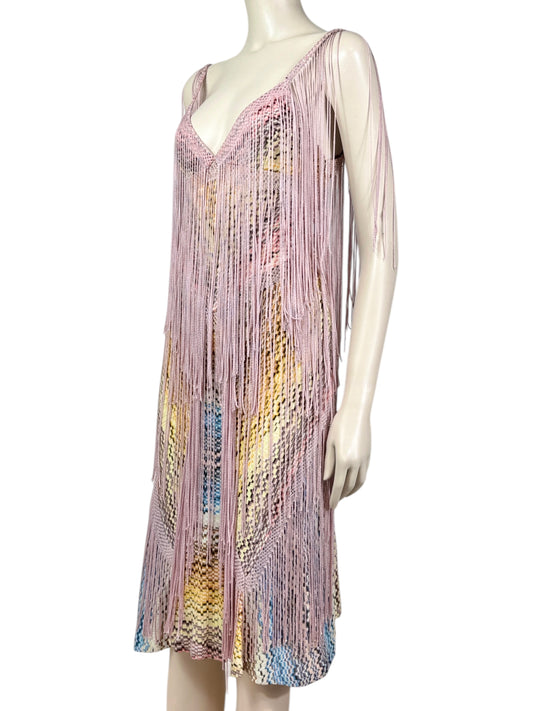 Missoni Spring 2005 Look 41 multicolor fringe dress