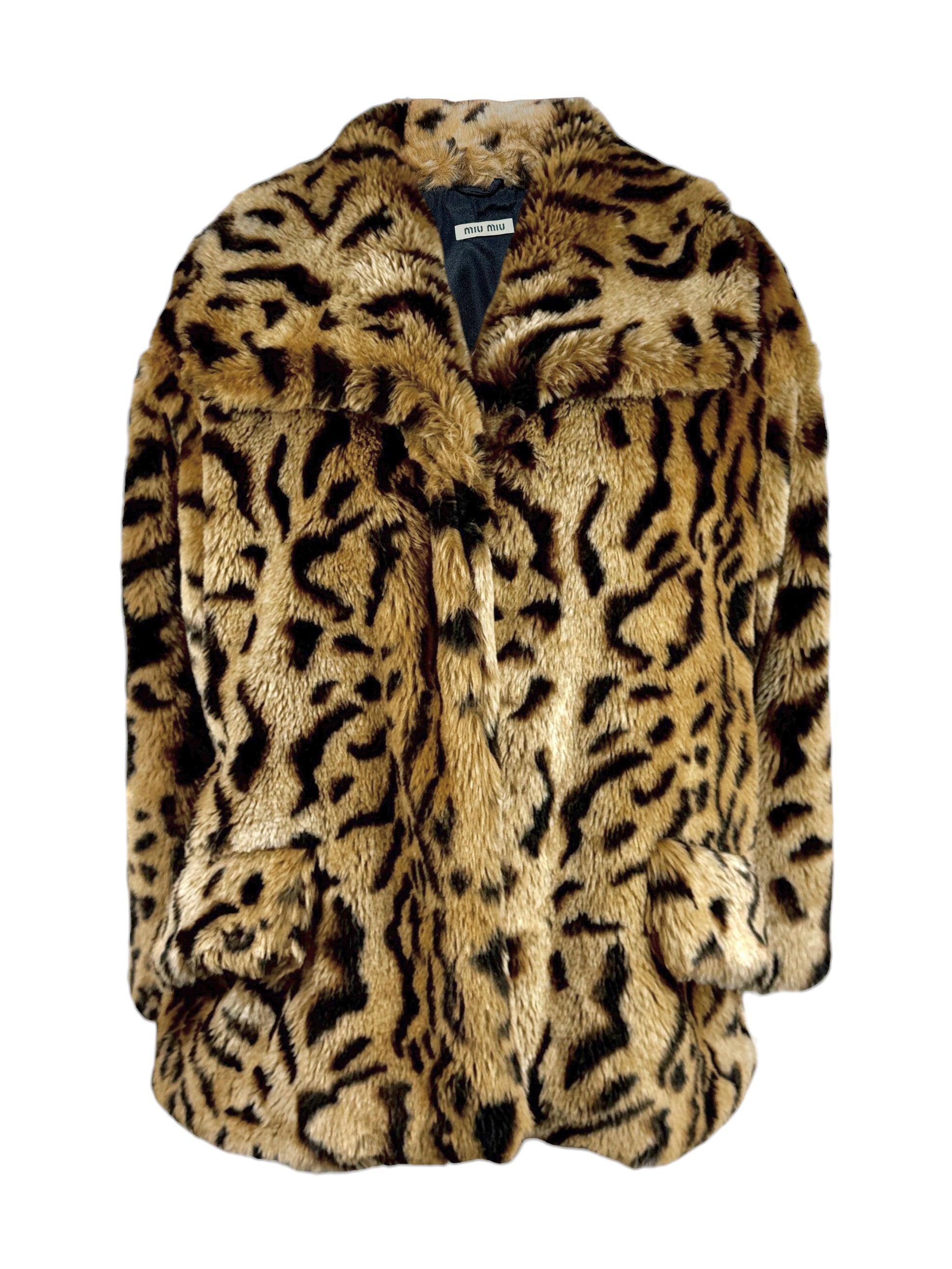 Miu Miu 2013 Cropped faux fur leopard jacket