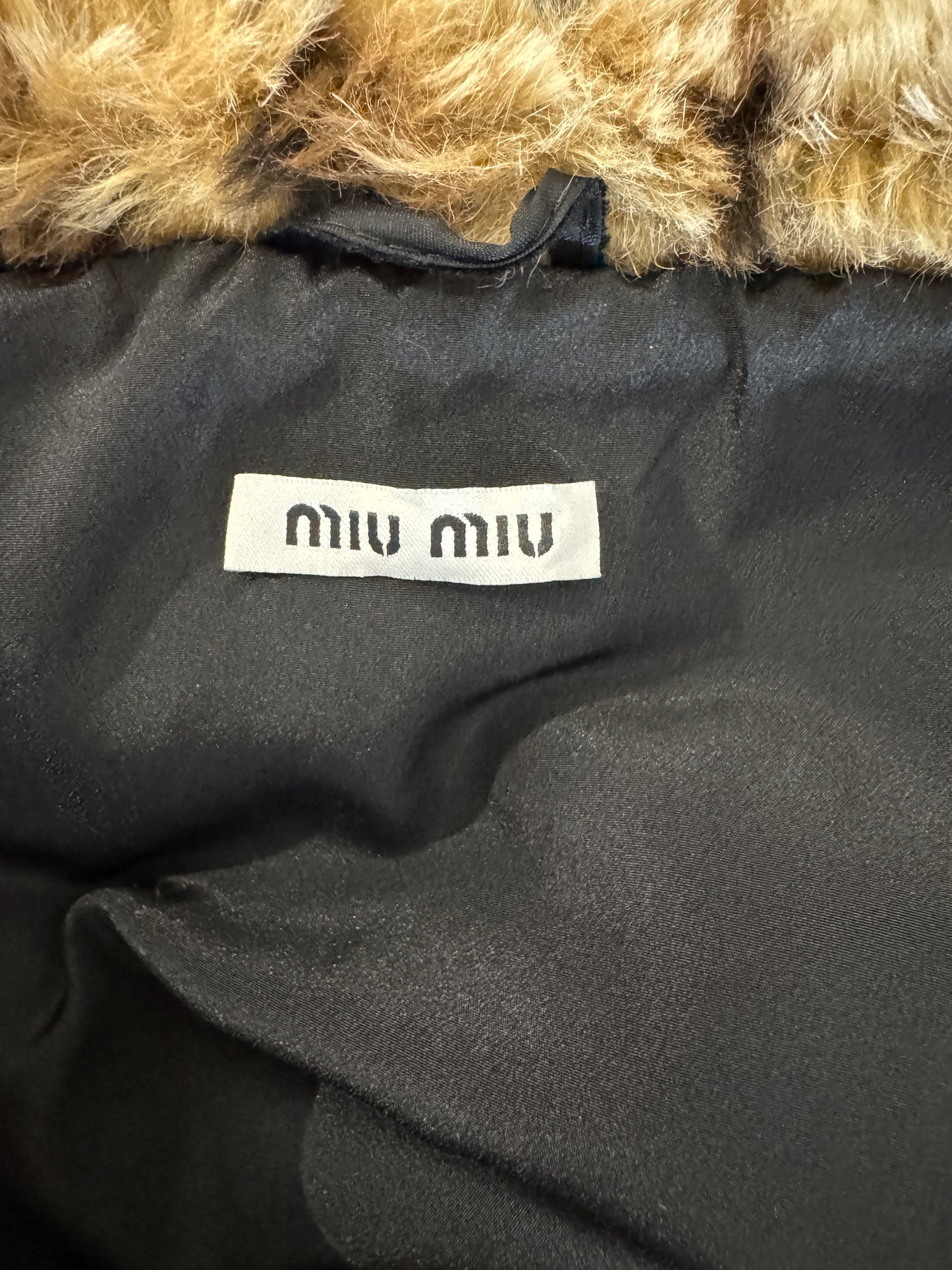 Miu Miu 2013 Cropped faux fur leopard jacket