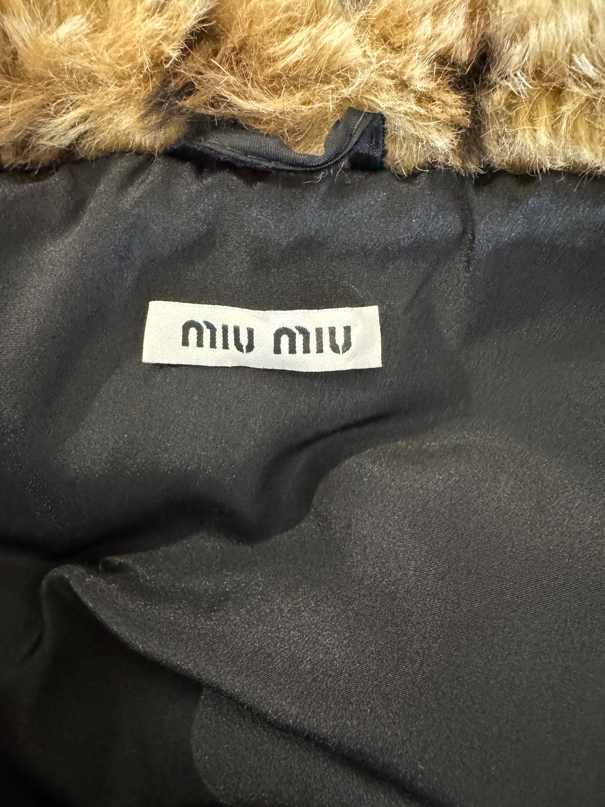 Miu Miu 2013 Cropped faux fur leopard jacket