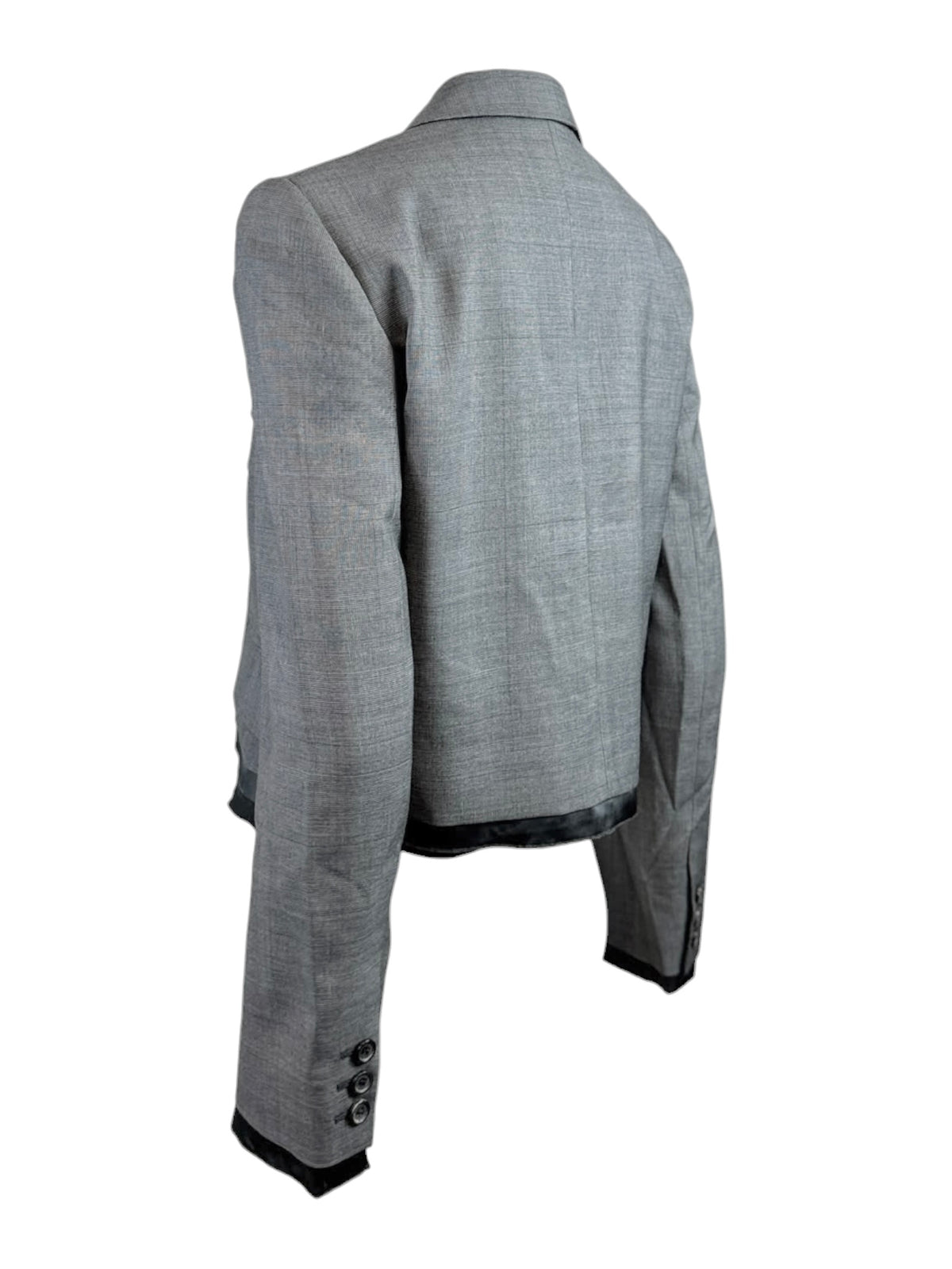 Miu Miu Spring 2022 Grey Prince of Wales Cropped jacket