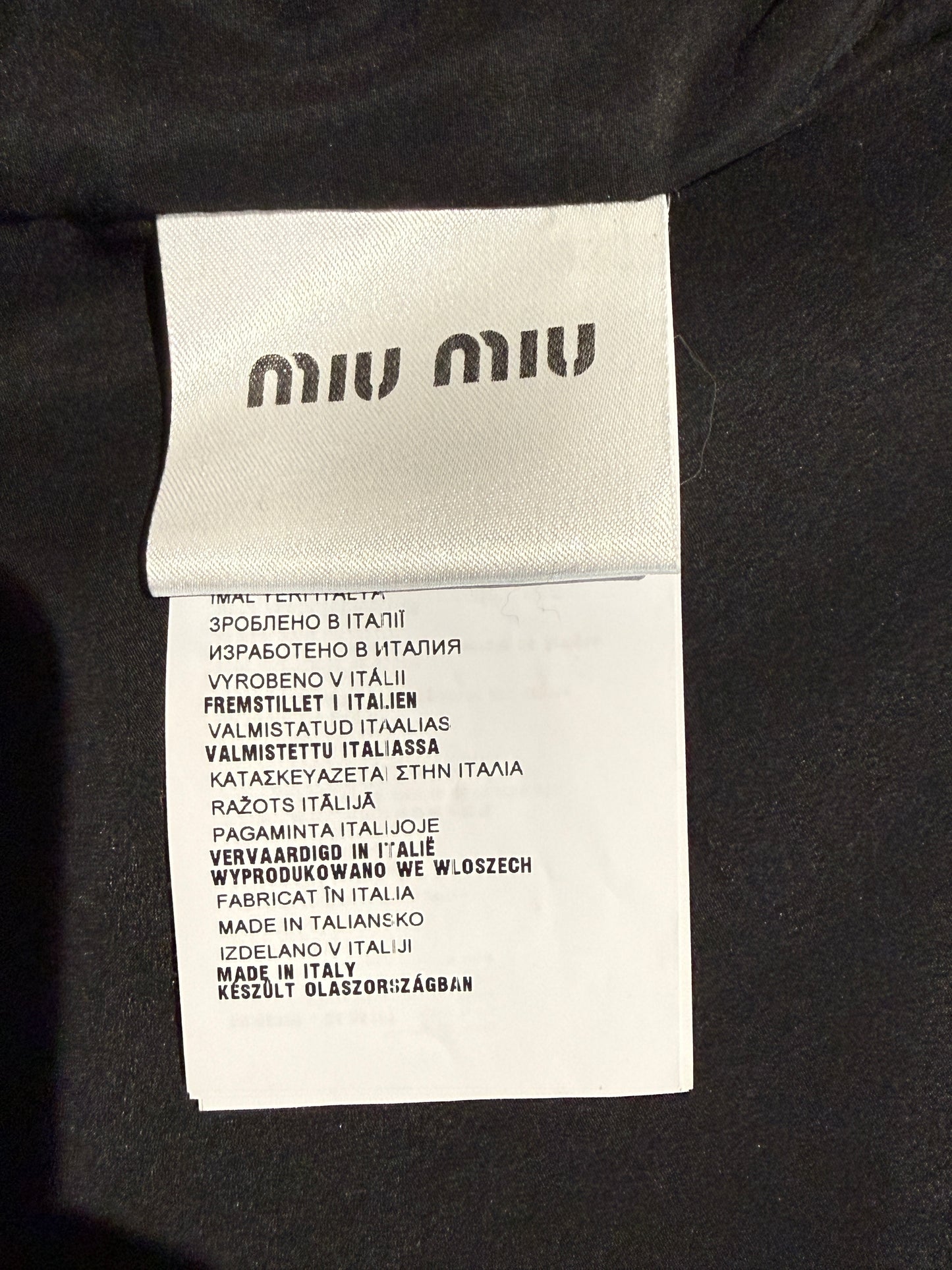 Miu Miu black fox vest