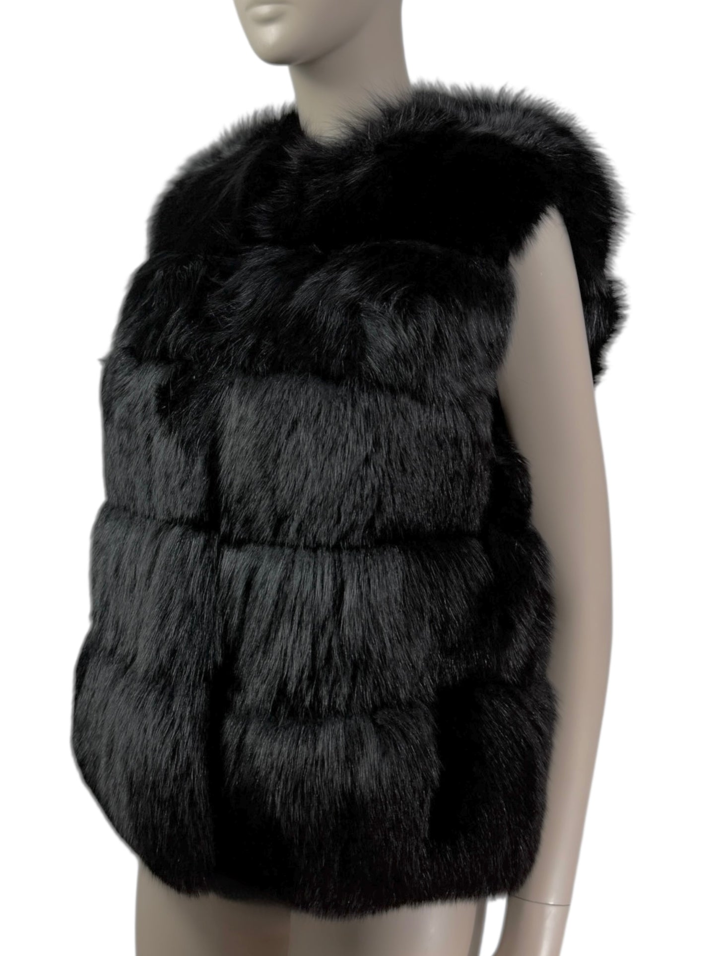 Miu Miu black fox vest