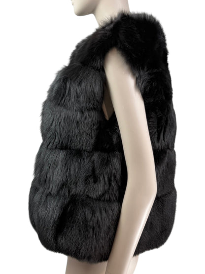 Miu Miu black fox vest