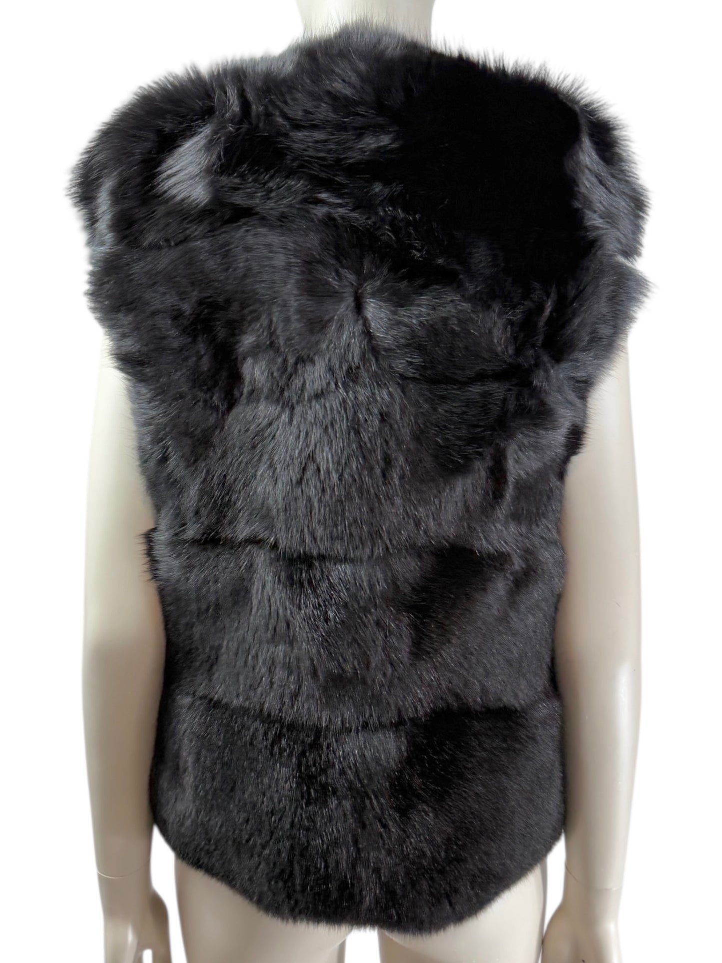 Miu Miu black fox vest