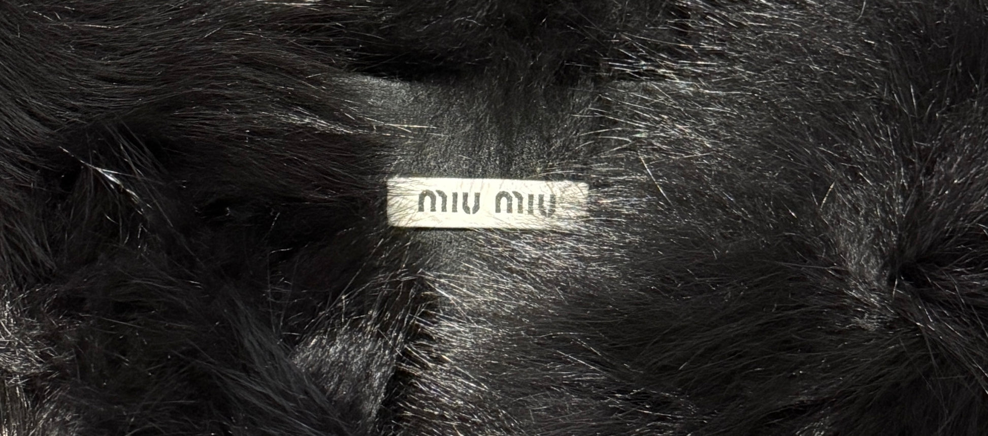 Miu Miu black fox vest