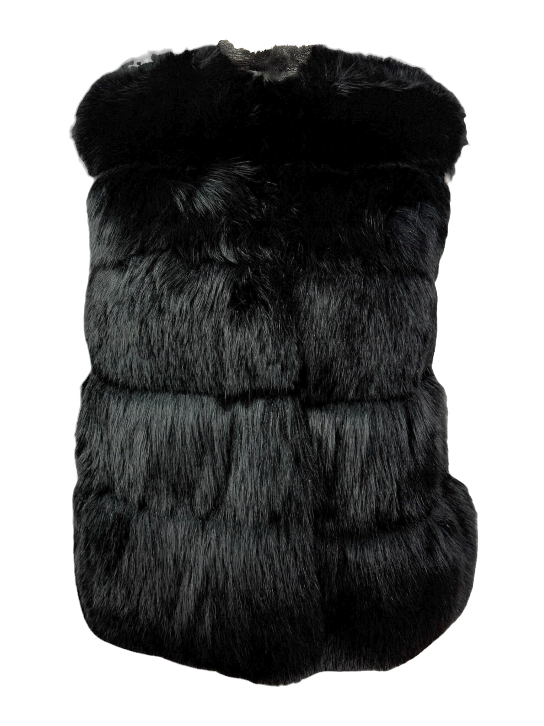 Miu Miu black fox vest
