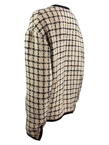 Miu Miu tweed jacket beige black