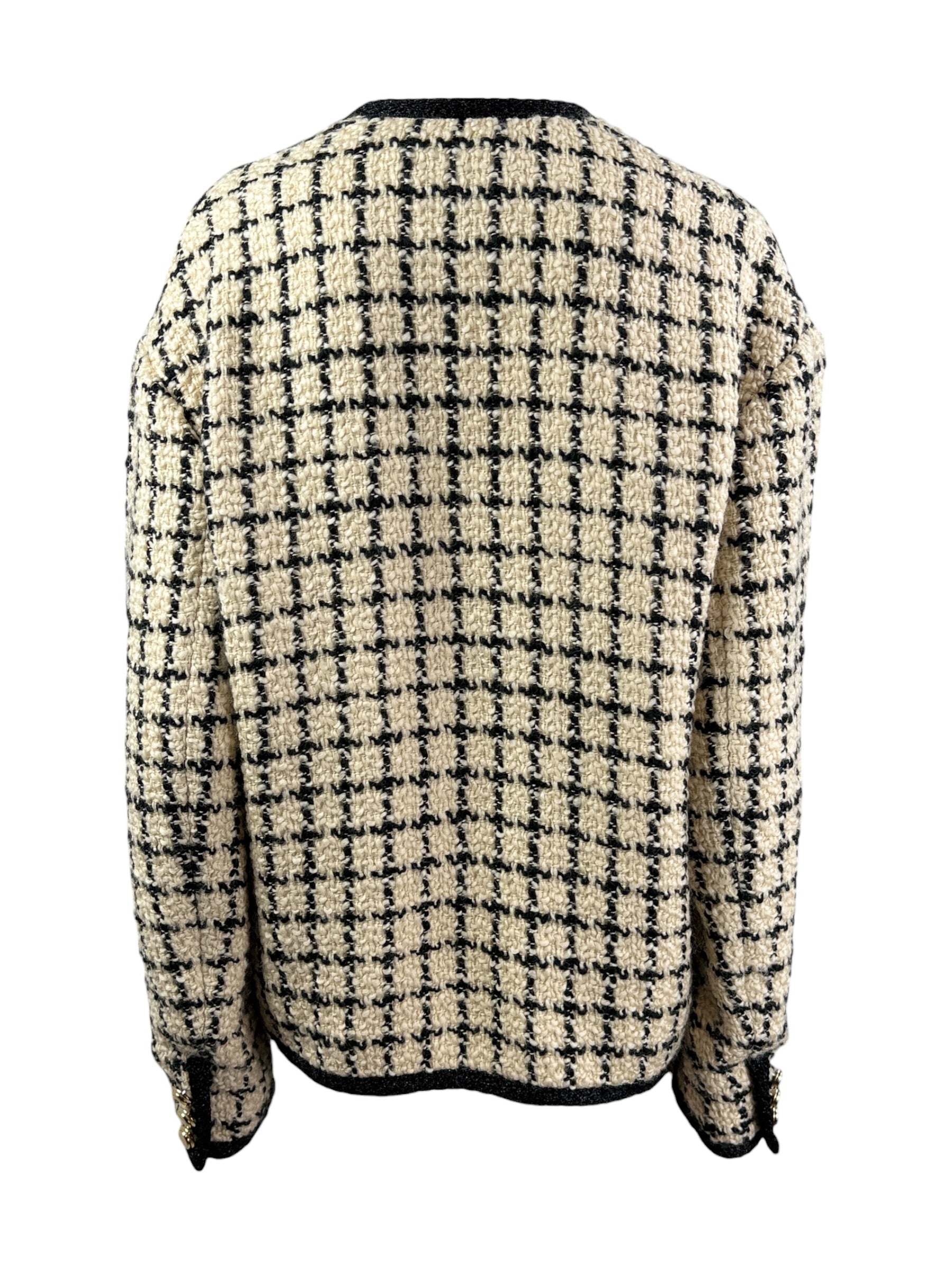 Miu Miu tweed jacket beige black