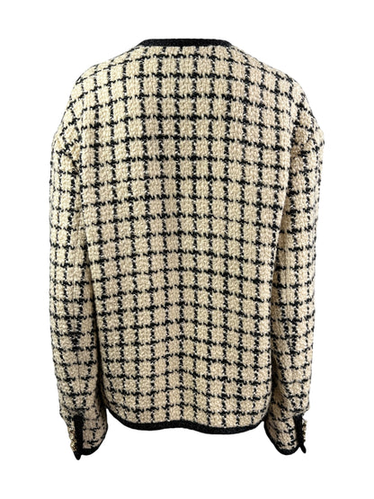 Miu Miu tweed jacket beige black