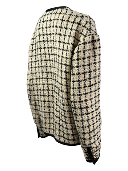 Miu Miu tweed jacket beige black