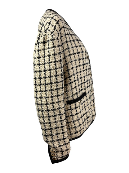 Miu Miu tweed jacket beige black