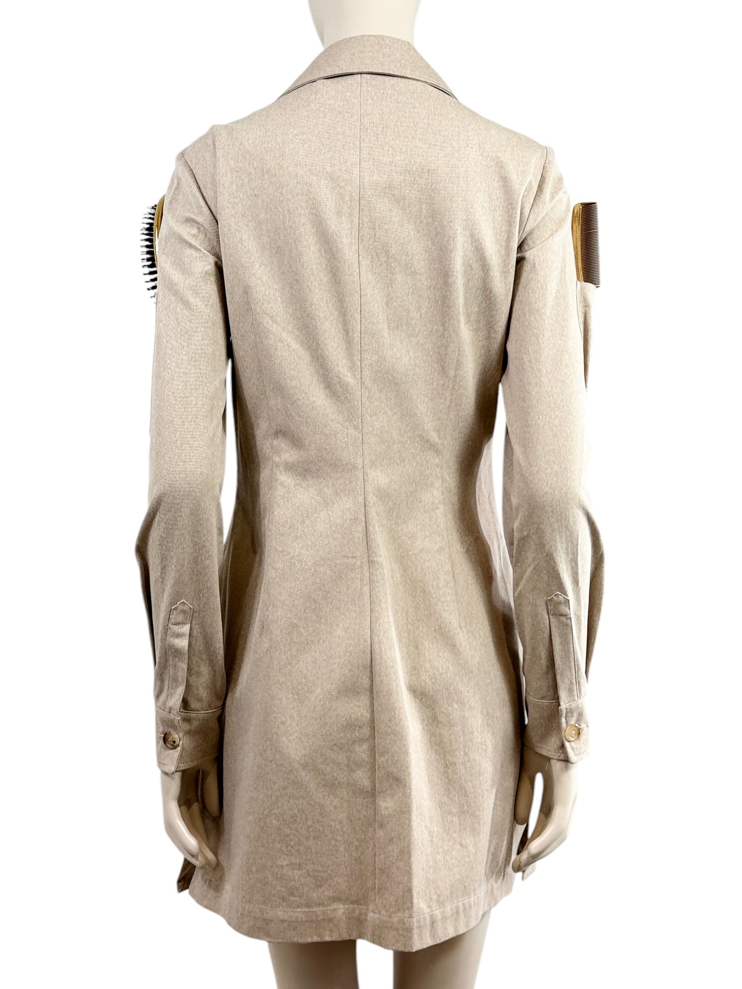 Moschino Couture Fall 2021 Look 30 Safari makeup jacket