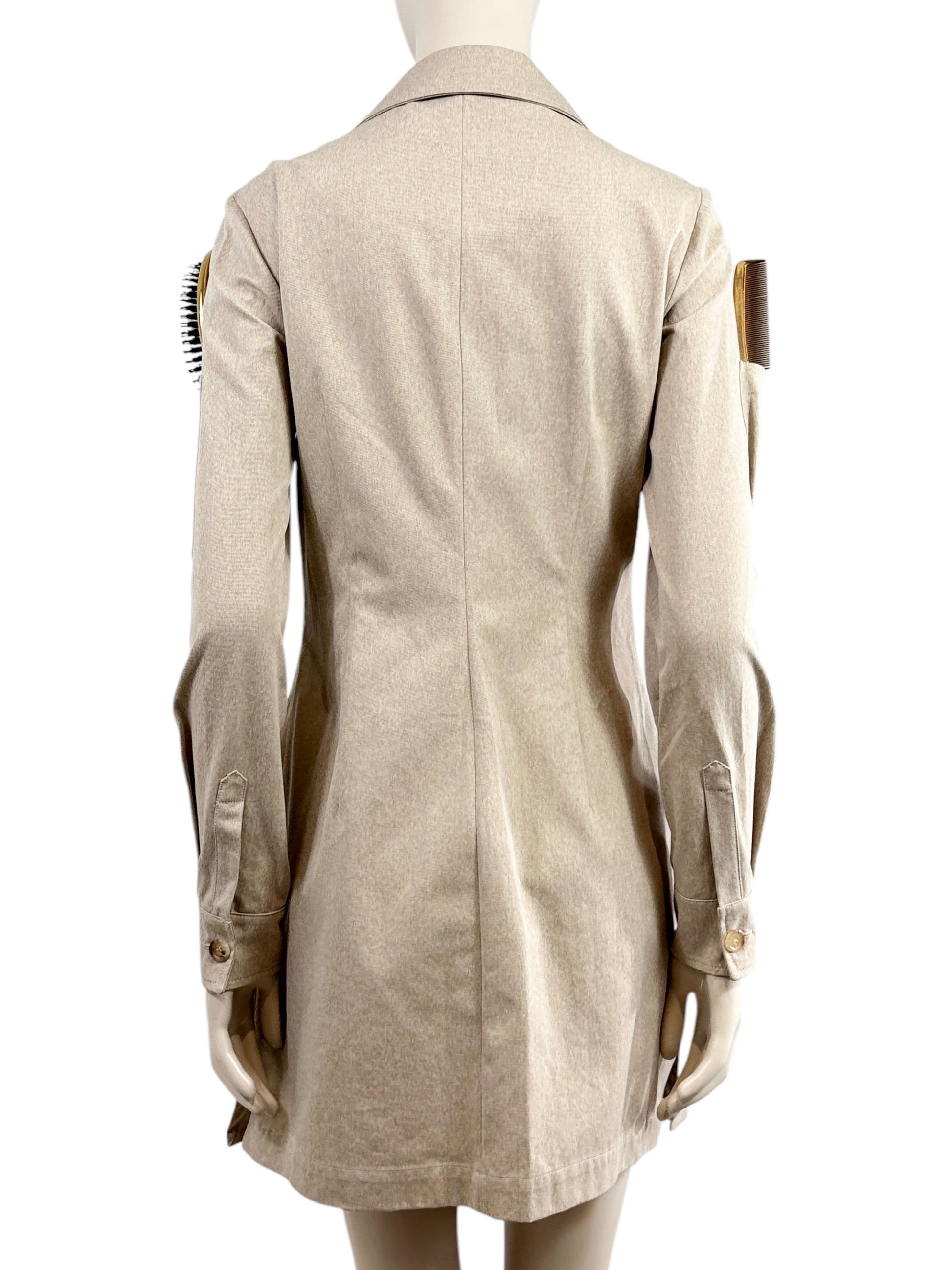 Moschino Couture Fall 2021 Look 30 Safari makeup jacket