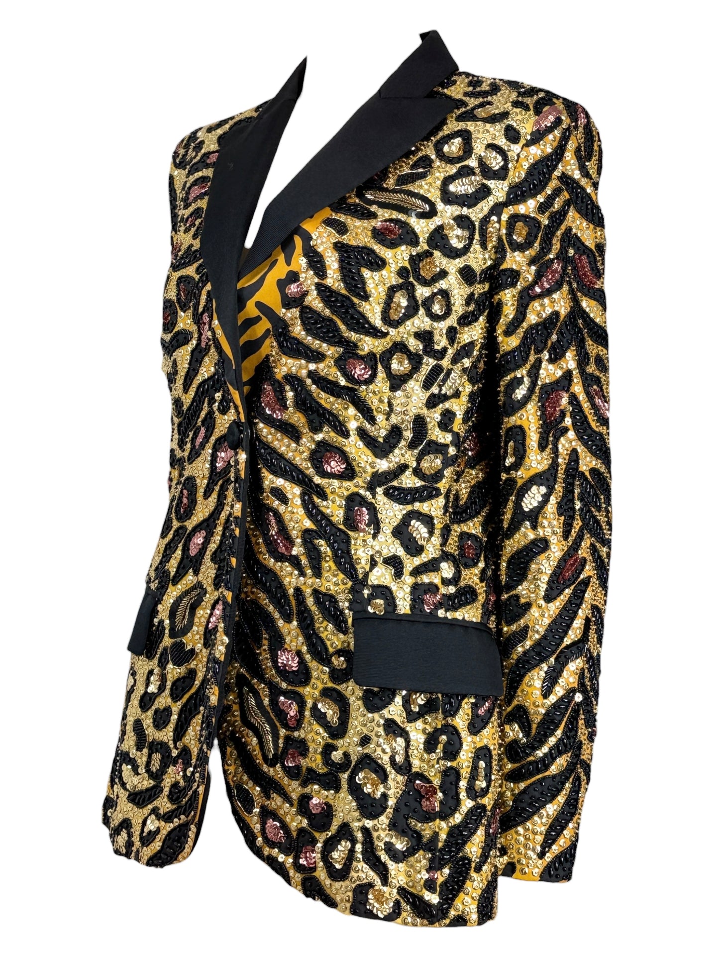 Moschino Couture Jeremy Scott Resort 2019 Look 58 Smoking tiger leopard jacket