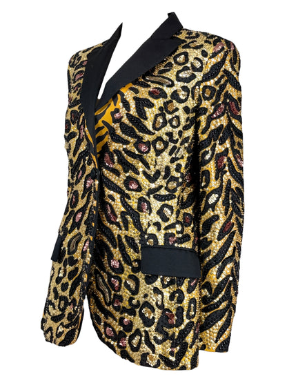 Moschino Couture Jeremy Scott Resort 2019 Look 58 Smoking tiger leopard jacket