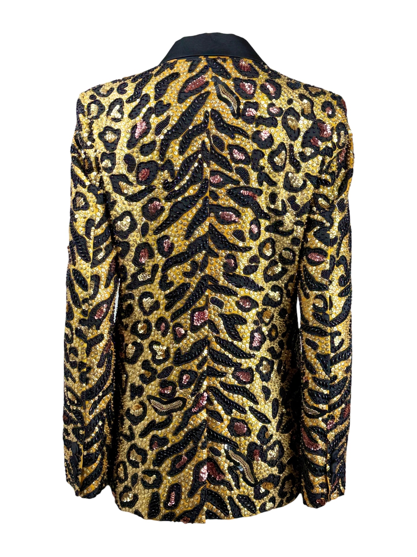 Moschino Couture Jeremy Scott Resort 2019 Look 58 Smoking tiger leopard jacket