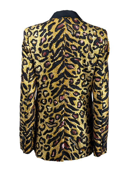 Moschino Couture Jeremy Scott Resort 2019 Look 58 Smoking tiger leopard jacket