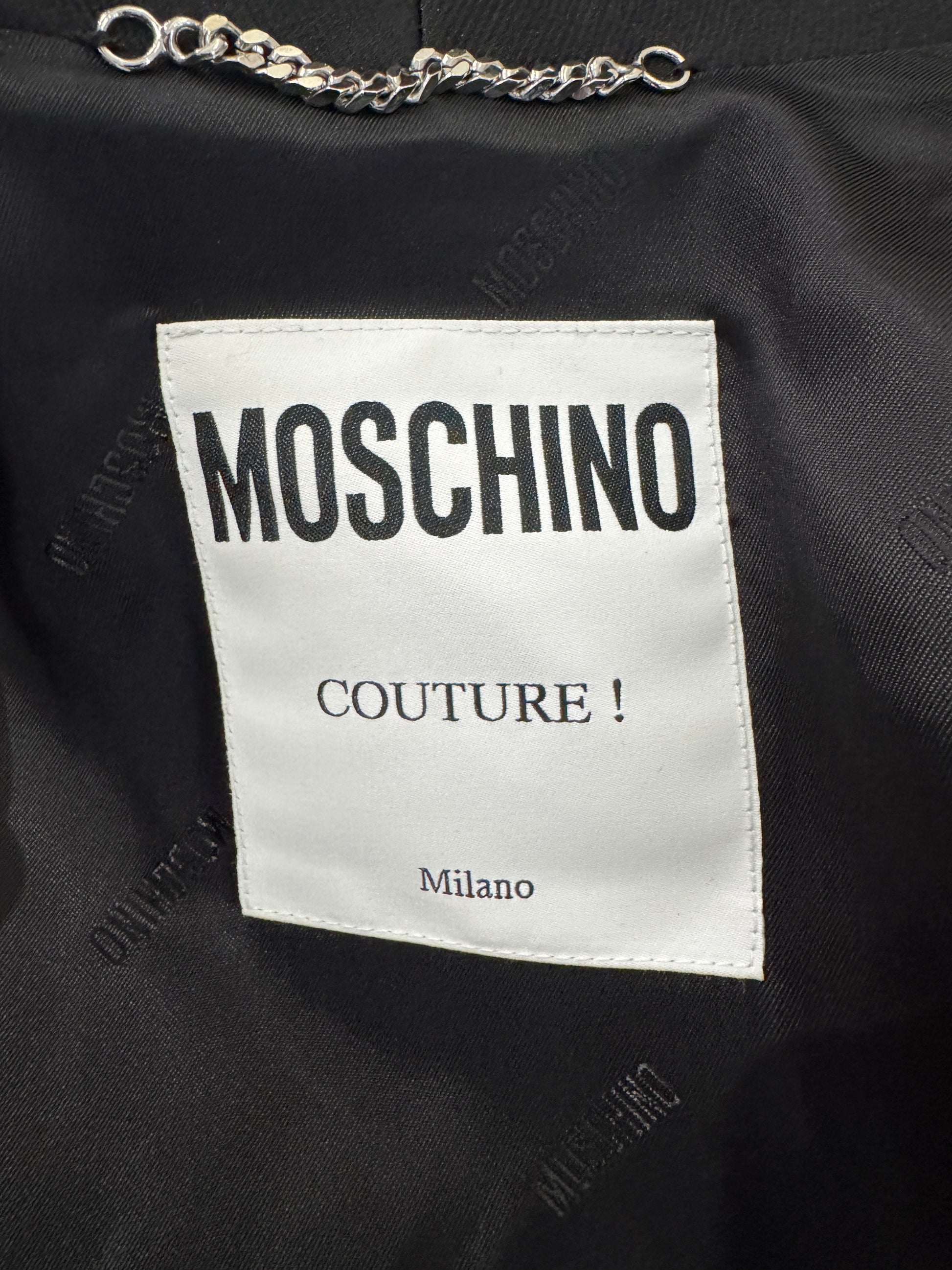Moschino Couture Jeremy Scott Spring 2020 Look 72 Smoking sequined jacket