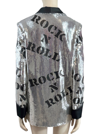 Moschino Couture Jeremy Scott Spring 2020 Look 72 Smoking sequined jacket