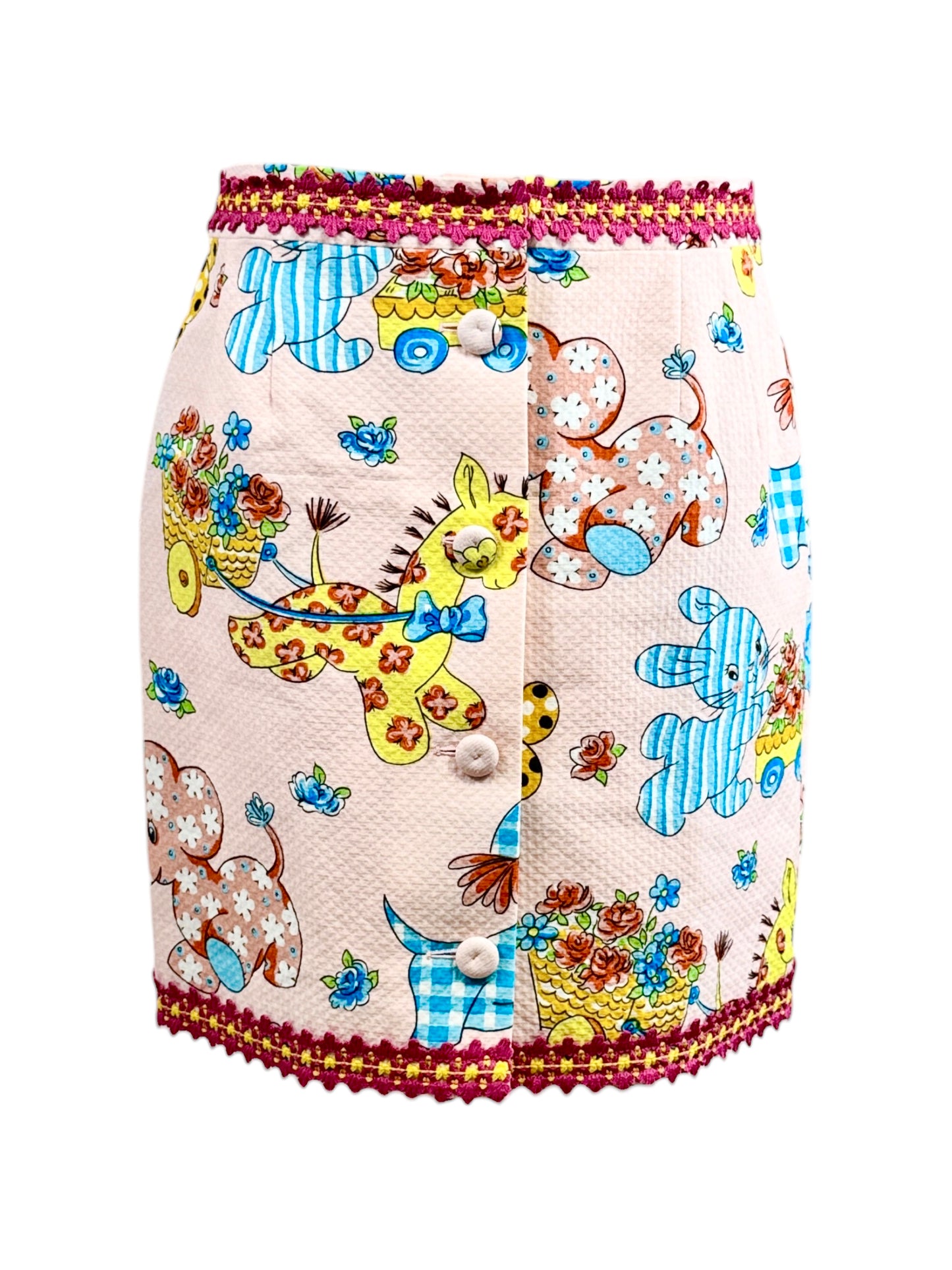Moschino Couture Jeremy Scott Spring 2022 Look 24 Pink printed skirt
