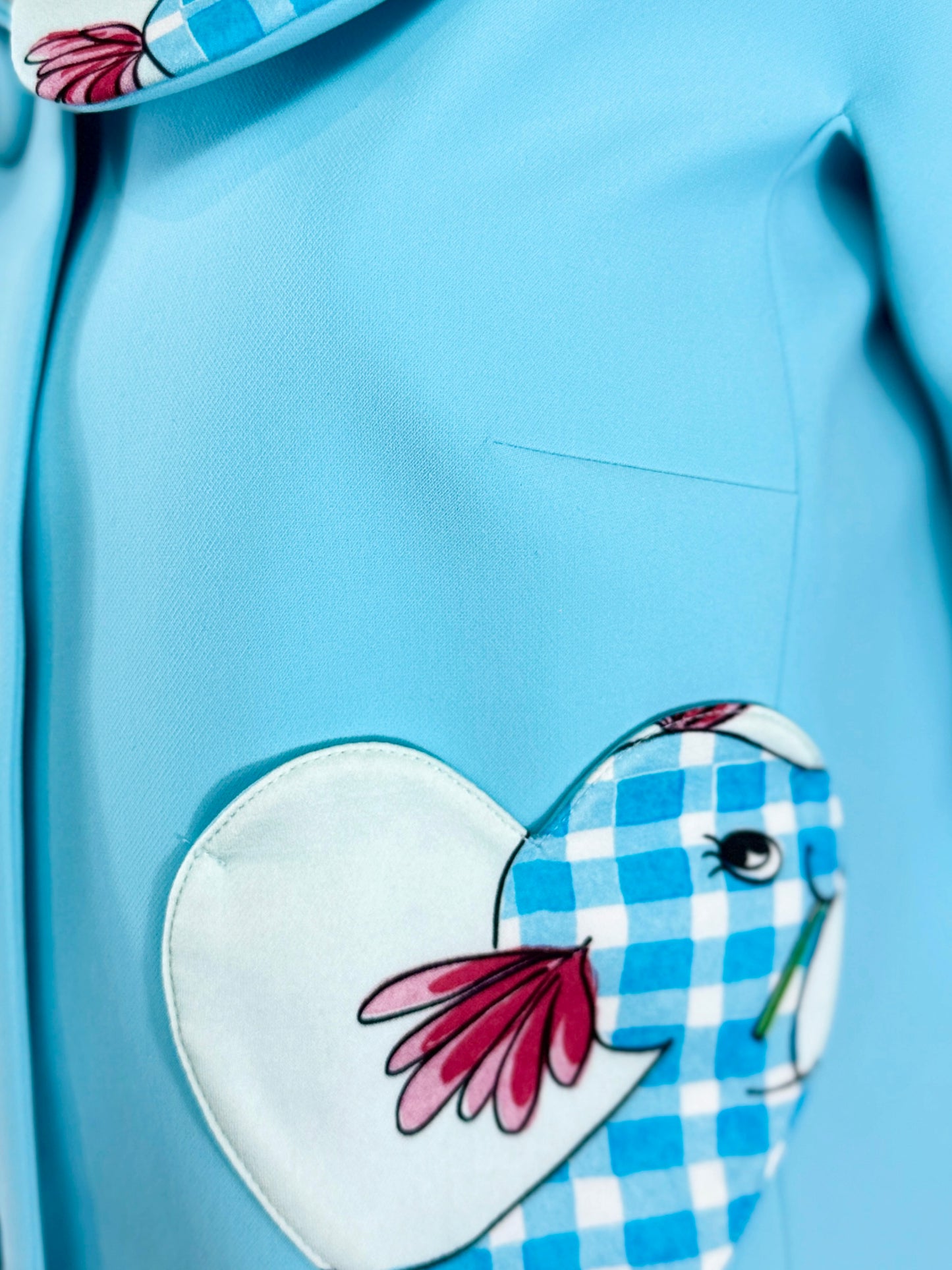 Moschino Couture Jeremy Scott Spring 2022 Look 32 Blue Cropped jacket