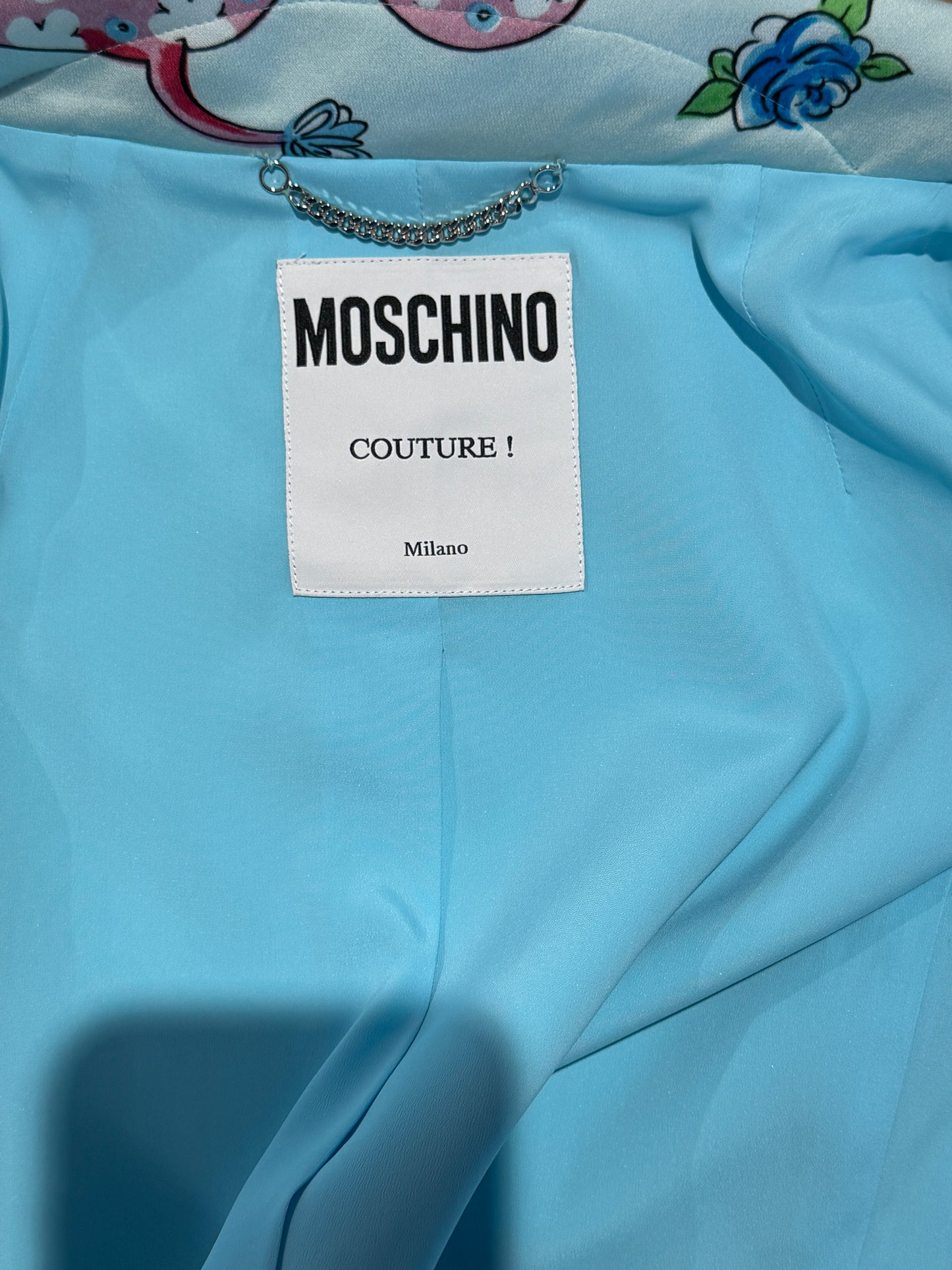 Moschino Couture Jeremy Scott Spring 2022 Look 32 Blue Cropped jacket