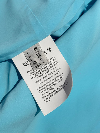 Moschino Couture Jeremy Scott Spring 2022 Look 32 Blue Cropped jacket