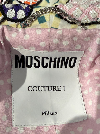 Moschino Couture Jeremy Scott Spring 2022 Look 42 Multicolor plush toy coat