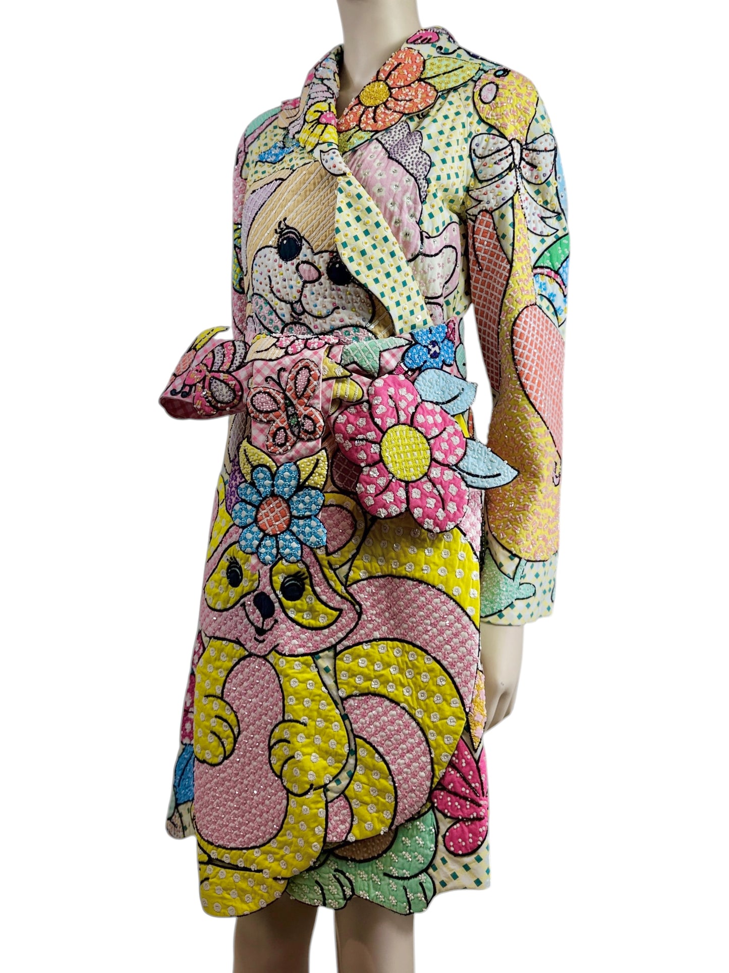 Moschino Couture Jeremy Scott Spring 2022 Look 42 Multicolor plush toy coat