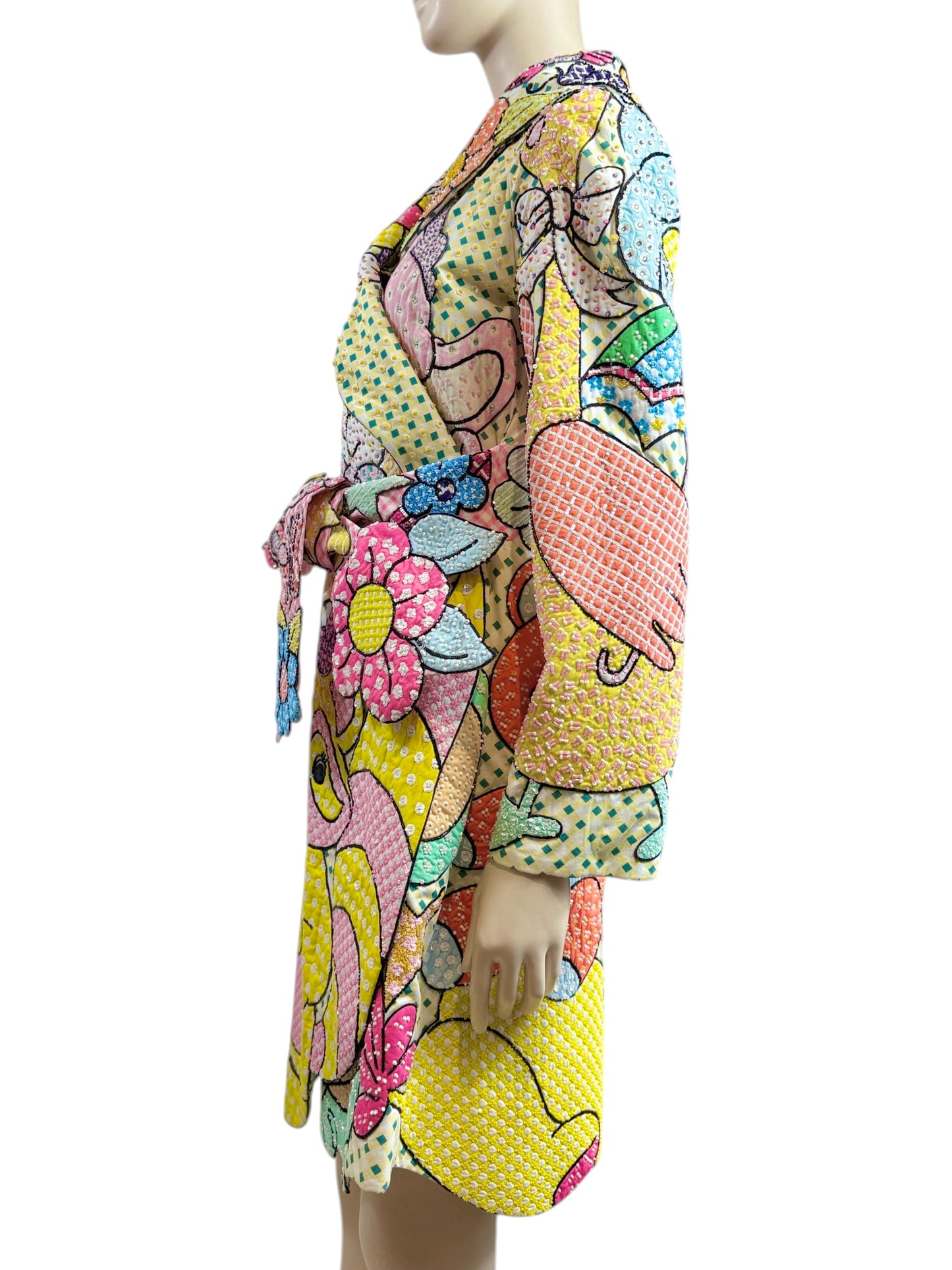 Moschino Couture Jeremy Scott Spring 2022 Look 42 Multicolor plush toy coat