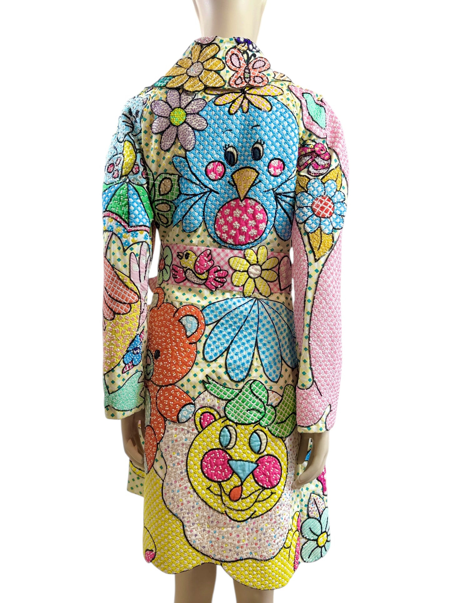 Moschino Couture Jeremy Scott Spring 2022 Look 42 Multicolor plush toy coat