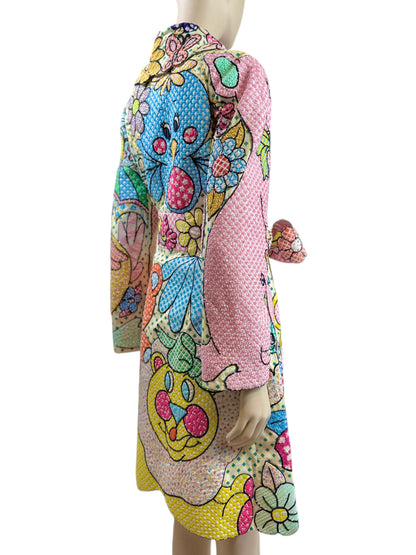 Moschino Couture Jeremy Scott Spring 2022 Look 42 Multicolor plush toy coat