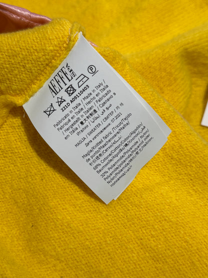 Moschino Couture Jeremy Scott Spring 2022 Yellow pink ensemble