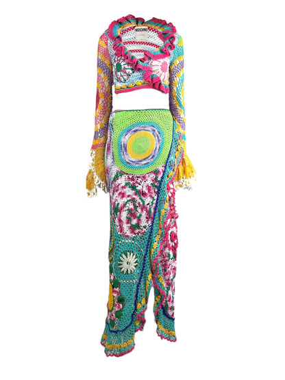 Moschino Couture X Jeremy Scott Resort 2023 Look 38 Multicolored crochet set