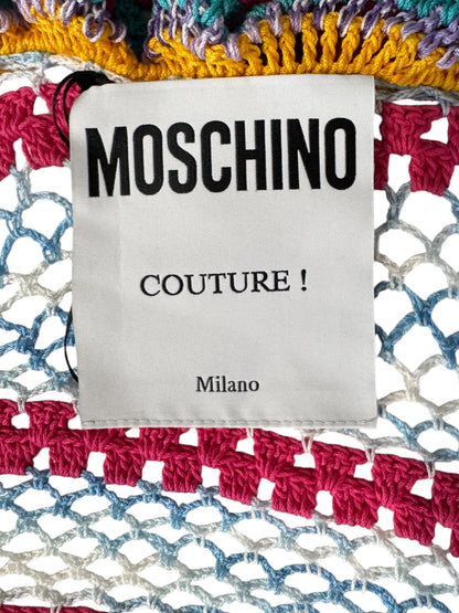 Moschino Couture X Jeremy Scott Resort 2023 Look 38 Multicolored crochet set