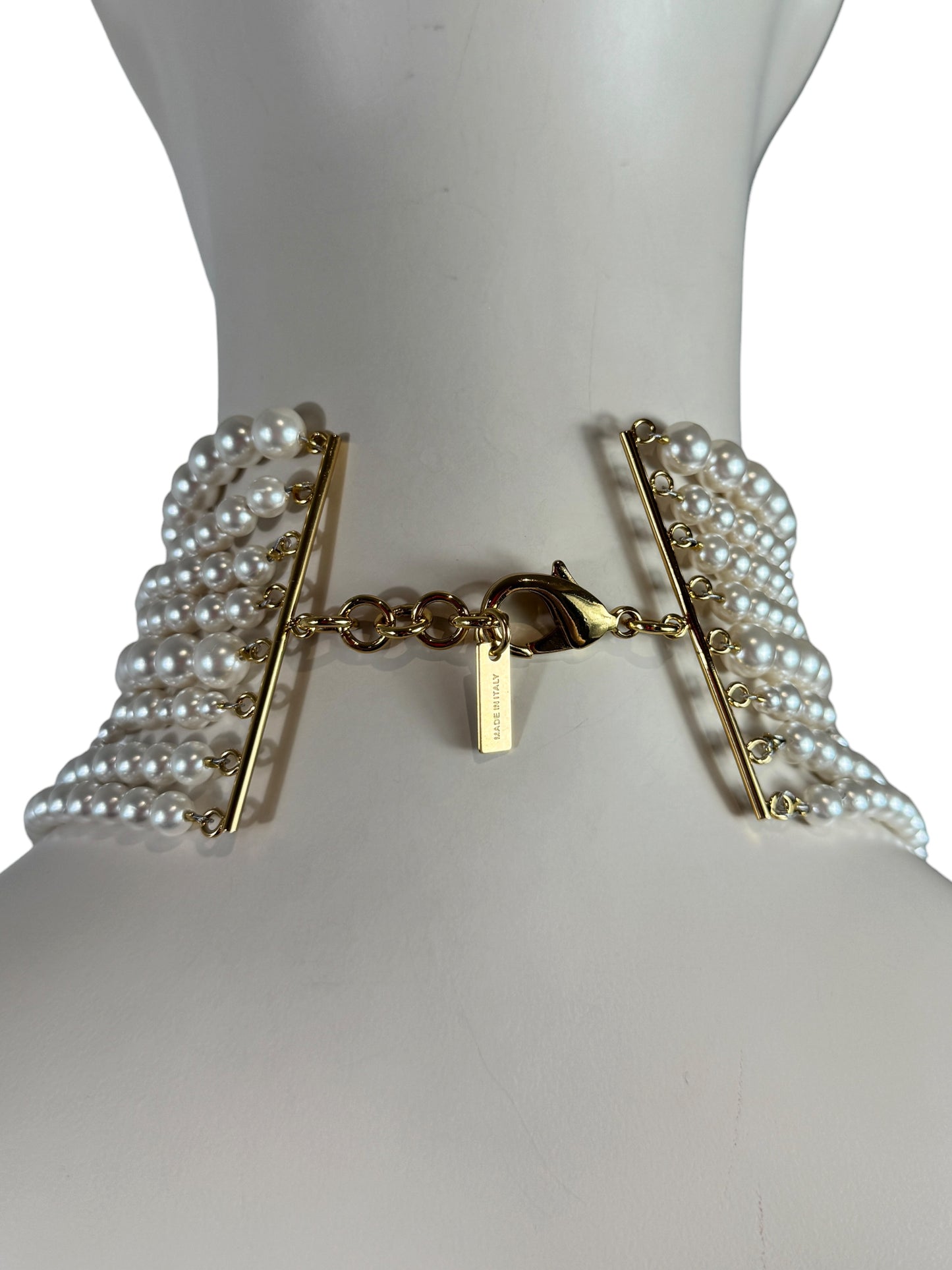 Moschino Jeremy Scott Fall 2020 40th Anniversary Faux pearl multistrand necklace