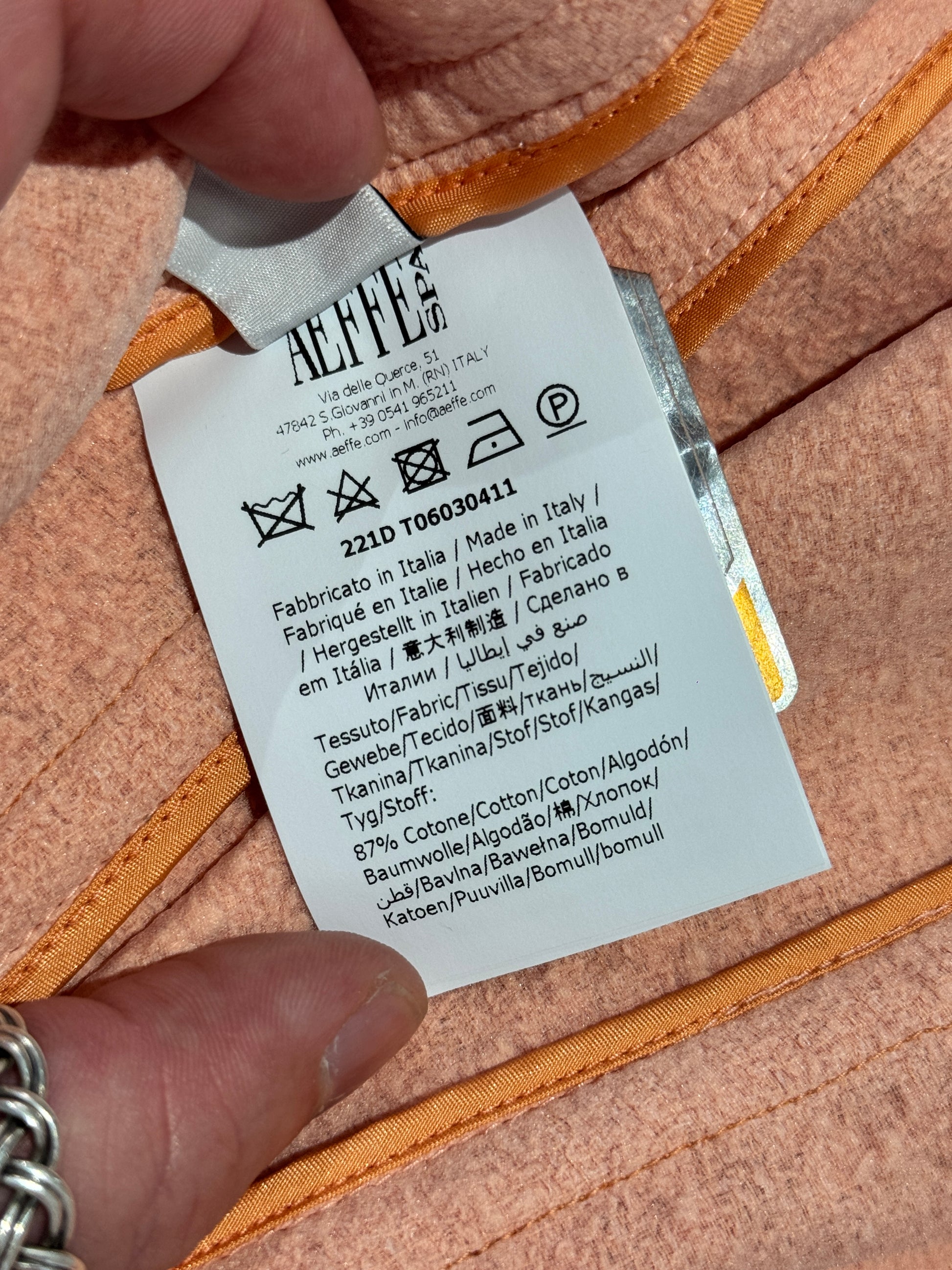 Moschino Jeremy Scott Spring 2022 Peach tweed animal coat