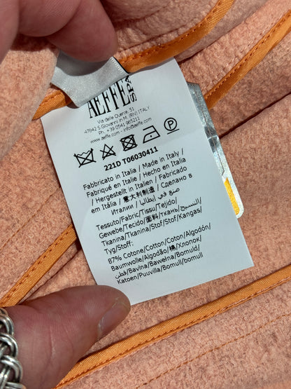 Moschino Jeremy Scott Spring 2022 Peach tweed animal coat
