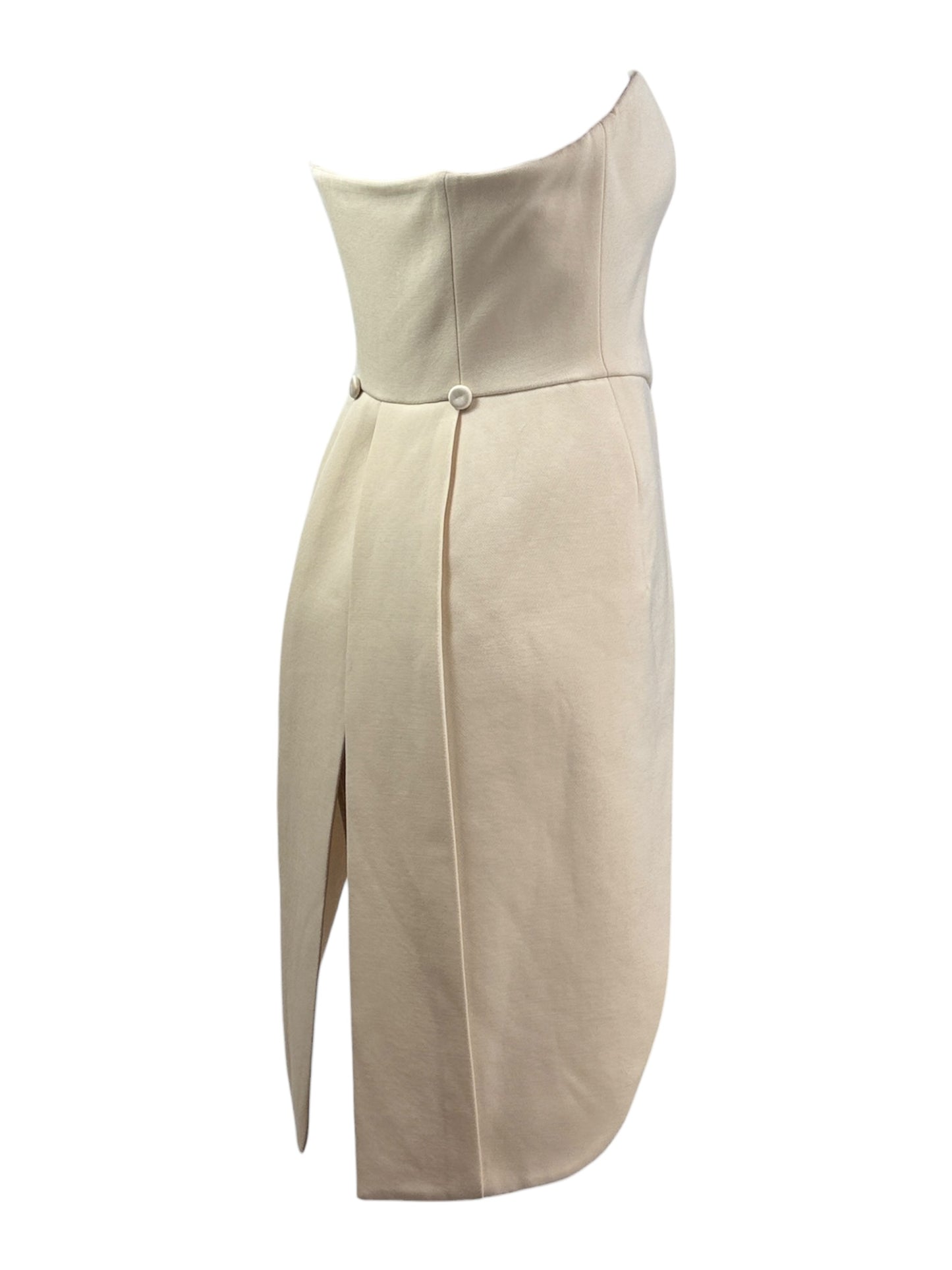 Moschino ecru wool bustier tailcoat