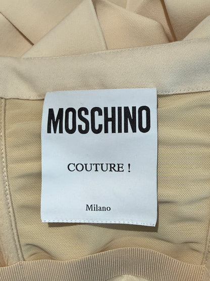 Moschino ecru wool bustier tailcoat